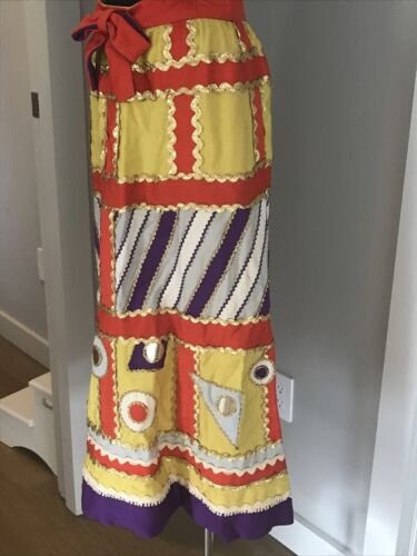 Vintage Rizkallah for Malcolm Starr 1970's Mirror Appliqué Circus Skirt S - Fresh Stock Dated February 2026
