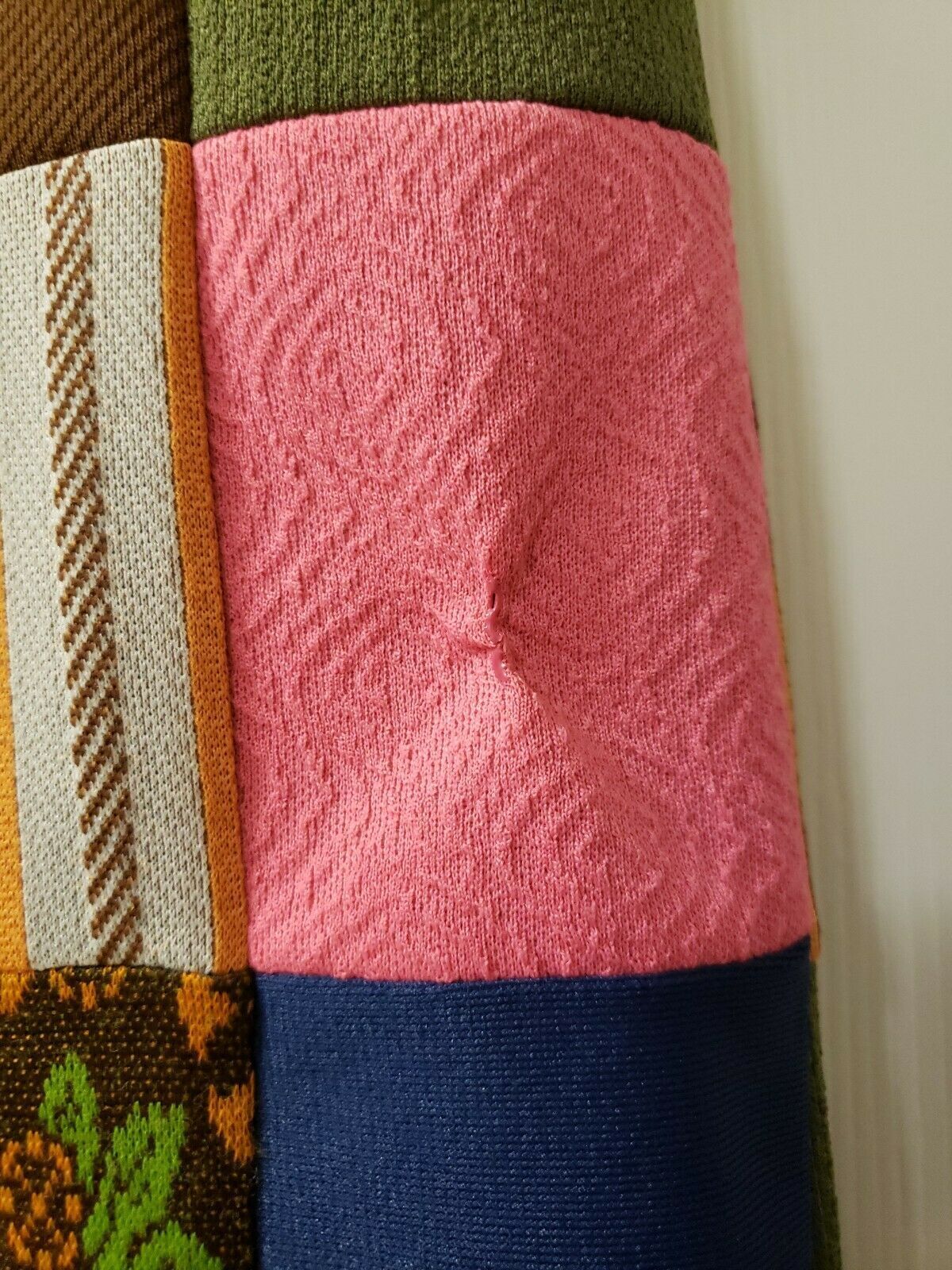 Vtg Polyester Patchwork Quilt Maxi Skirt, Boho Colorful Handmade Cottagecore - Fresh Stock Dated March 2026