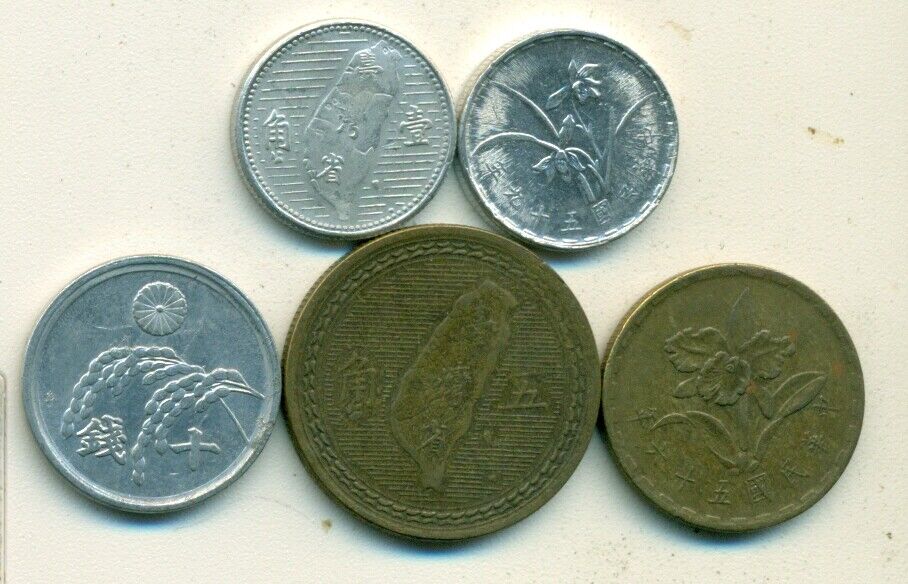 5 DIFFERENT COINS from VARIOUS COUNTRIES of CHINA (5 DIFFERENT TYPES) - Fresh Stock Dated February 2026