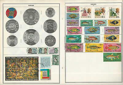 Burundi Stamp Collection 24 Harris Pages to 1986, Nice Lot of Topicals, JFZ - Fresh Stock Dated March 2026
