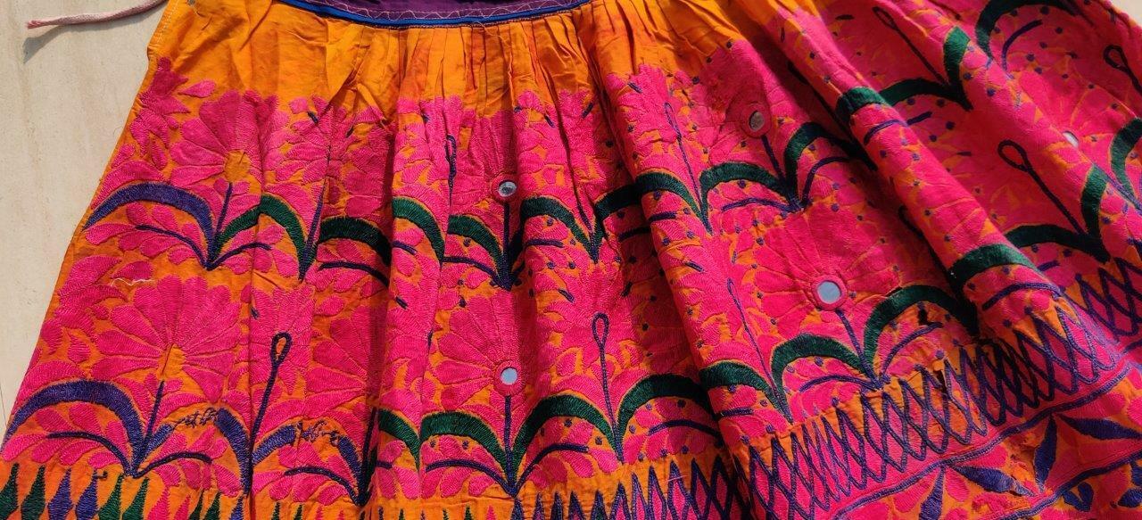 Belly Dance Ethnic Gypsy Kuchi India Boho Embroidery Banjara Rabari Tribal Skirt - Fresh Stock Dated March 2026
