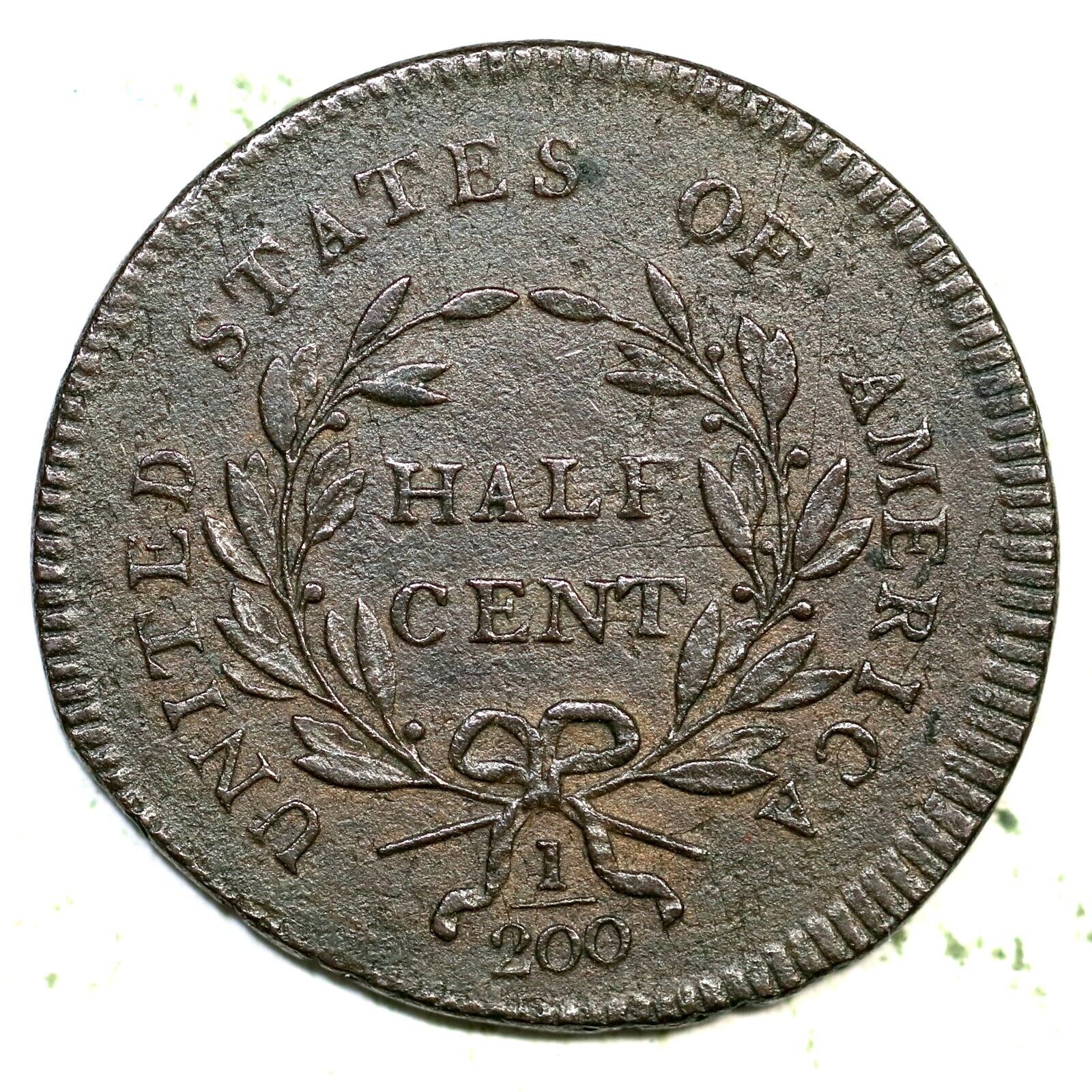 1795 C-6a R-2 Plain Edge No Pole Liberty Cap Half Cent Coin 1/2c - Fresh Stock Dated February 2026