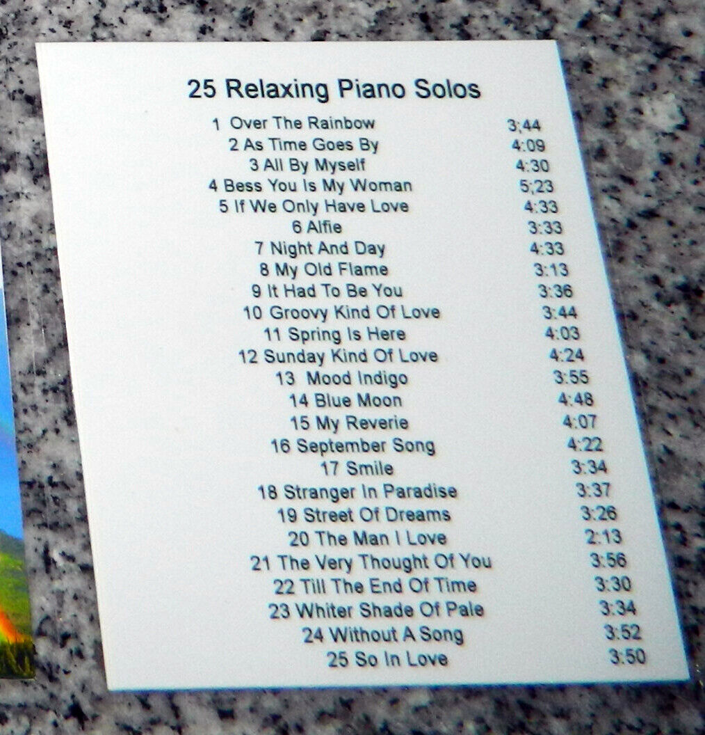 25 Relaxing Piano Solos Over 1.5 Hours Floppy Disk MIDI Pianosoft Players Pianos - Fresh Stock Dated February 2026