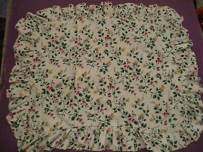 2 LONGABERGER Floral Ruffled STANDARD Pillow Shams 20