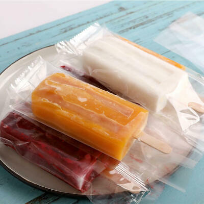 100pcs Disposable Plastic Ice Bag Popsicle Bags Ice Cream Candy Storage Bags - Fresh Stock Dated February 2026