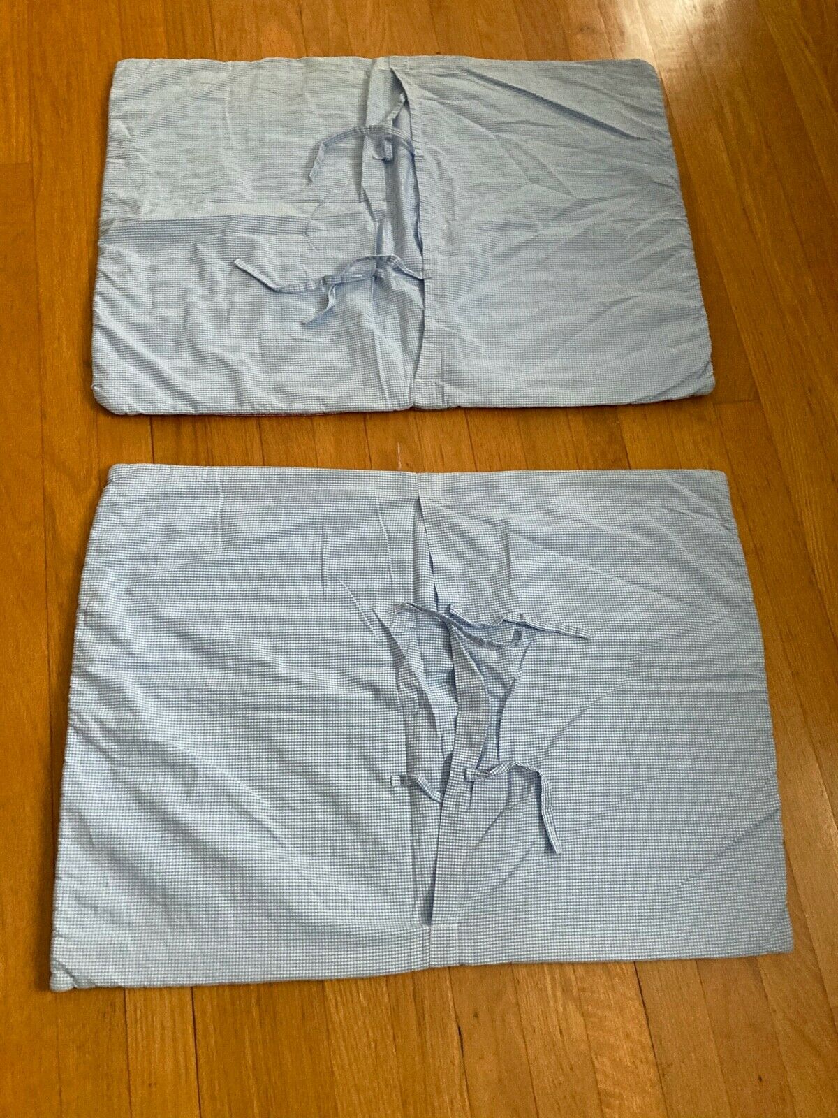 POTTERY BARN Madras Plaid Red White Blue Plaid Quilted Pillow Sham SET 20