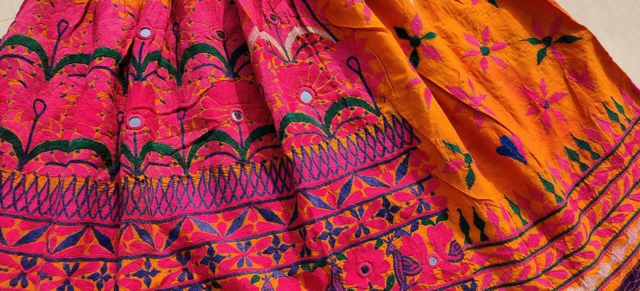 Belly Dance Ethnic Gypsy Kuchi India Boho Embroidery Banjara Rabari Tribal Skirt - Fresh Stock Dated March 2026