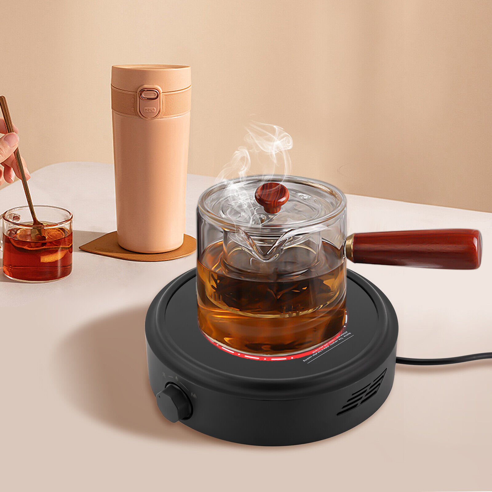 800W Electric Mini Stove Hot Plate Multifunctio Coffee Tea Heater Black / White - Fresh Stock Dated February 2026