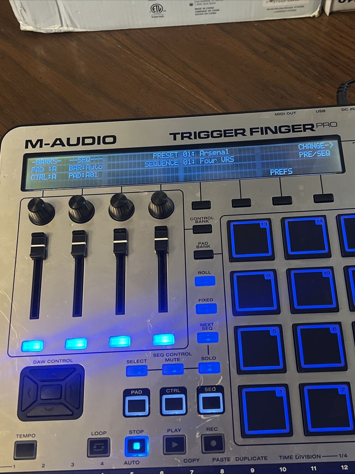 M-Audio Trigger Finger Pro Pad Controller Step Sequencer With Cord. - Fresh Stock Dated February 2026