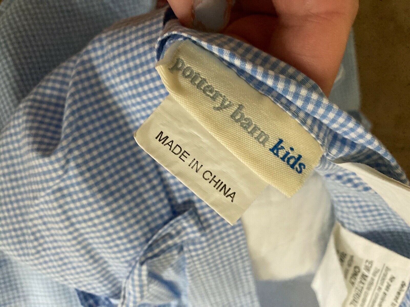 POTTERY BARN Madras Plaid Red White Blue Plaid Quilted Pillow Sham SET 20