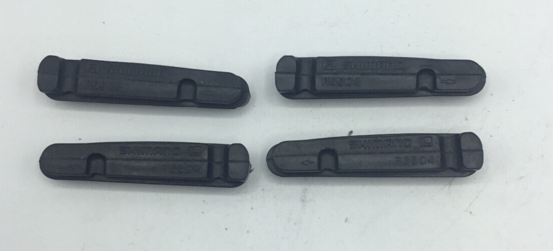 Shimano R55C4 Road Rim Brake Pads WITH FIXING SCREWS 2 PAIRS! NEW USA SHIP - Fresh Stock Dated February 2026