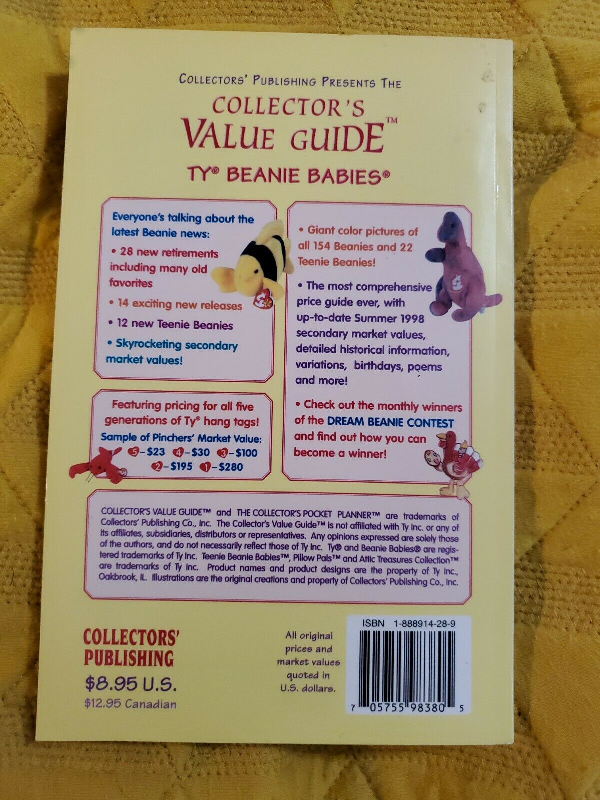Ty's Beanie Babies Summer 1998 edition Collector's Value Guide - Fresh Stock Dated December 2025