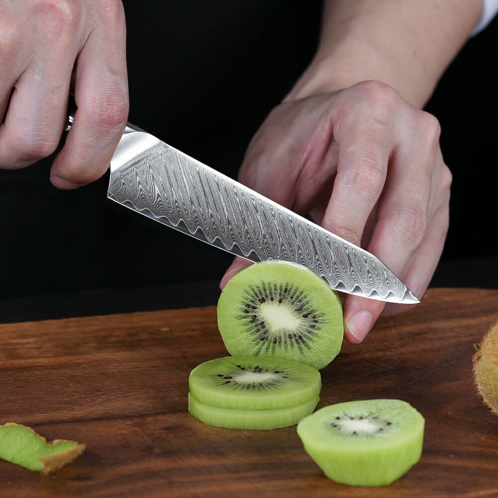 TURWHO 5inch Utility Knife VG10 Damascus Steel Chef Chopper Kitchen Petty Knives - Fresh Stock Dated February 2026