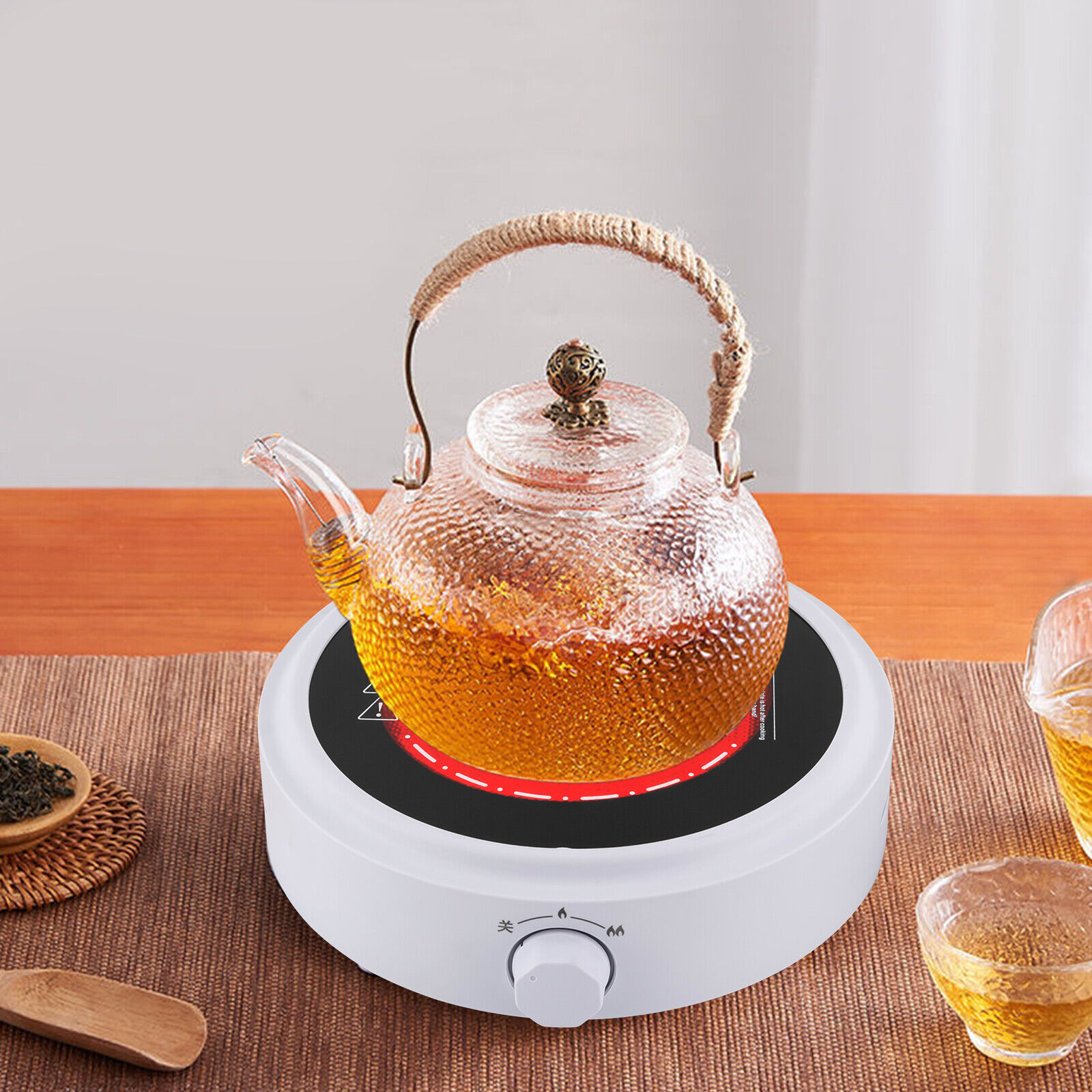 800W Electric Mini Stove Hot Plate Multifunctio Coffee Tea Heater Black / White - Fresh Stock Dated February 2026