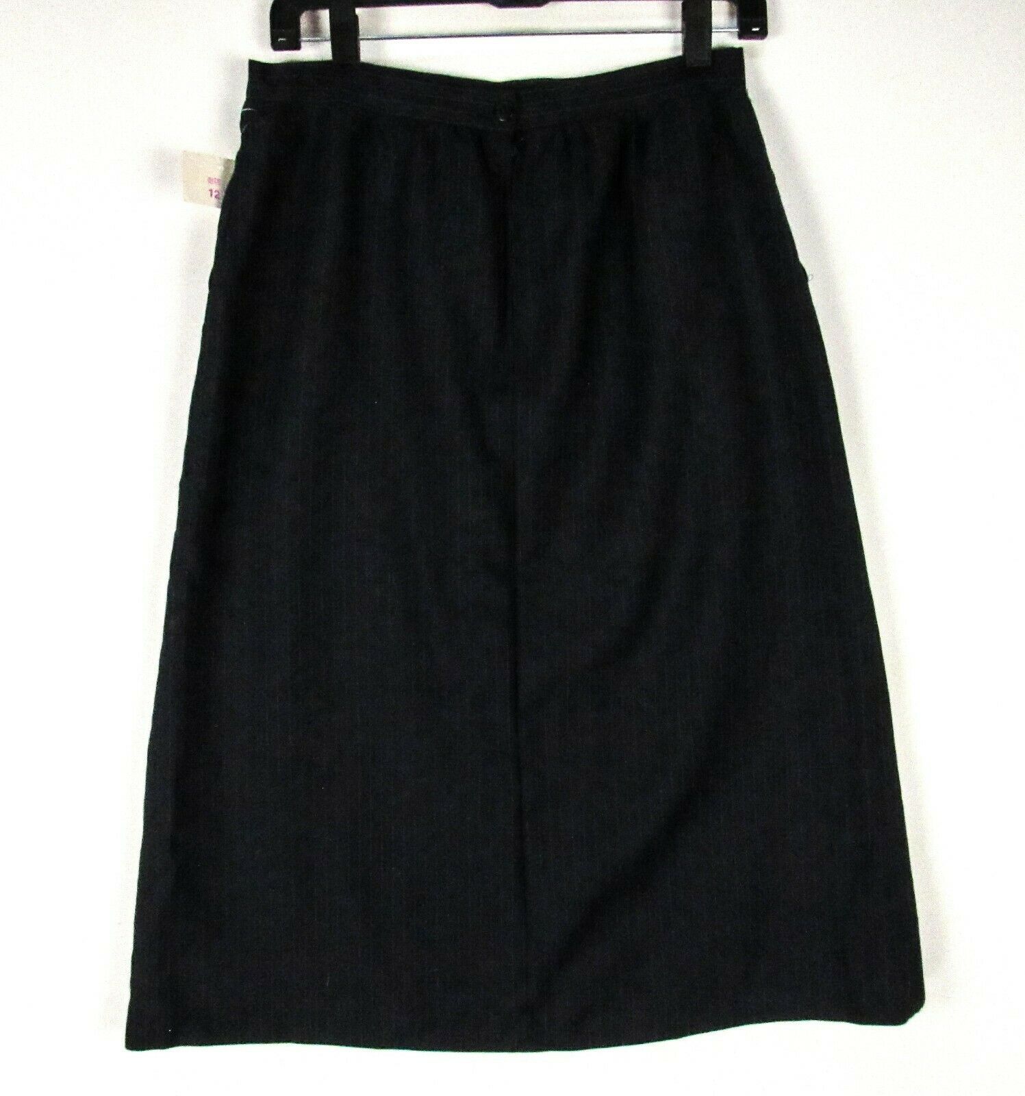 Vintage 90s NOS Navy Blue Pinstripe A-Line Skirt 28