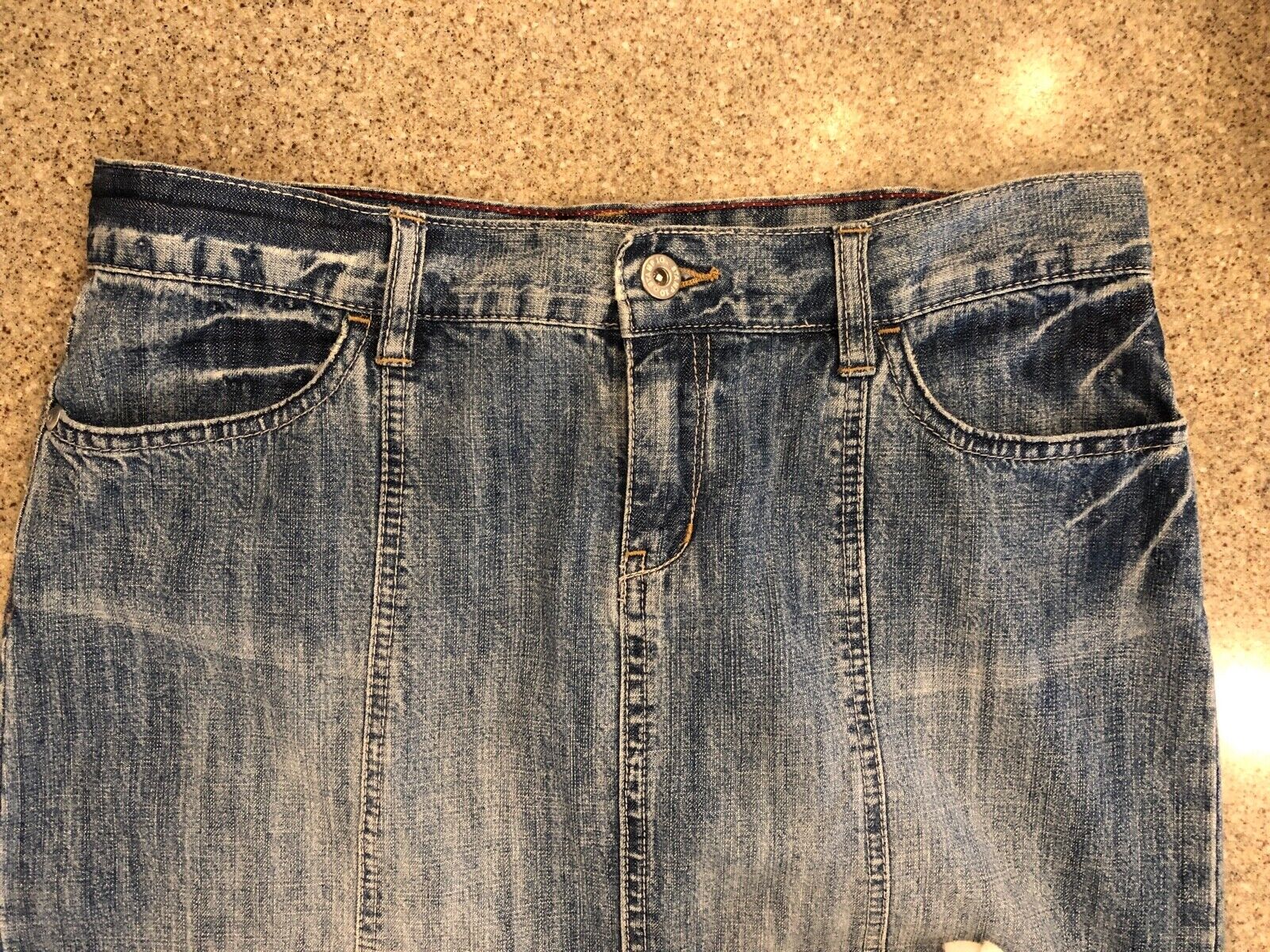 STAMP 10 ~ Vintage Blue Denim Midi Maxi Skirt Sz 4 - Fresh Stock Dated March 2026