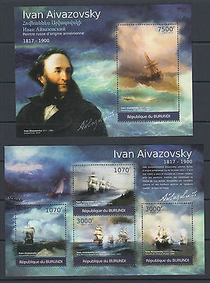 Burundi Sc 1029-1060 MNH.2012 Famous Painters & Paintings, cplt set of 32 s/s - Fresh Stock Dated December 2025