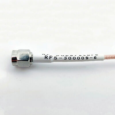 SMA Male (Plug) to SMA Male (Plug) RG316/U Coaxial Cable Assembly, 6 inch - Fresh Stock Dated December 2025
