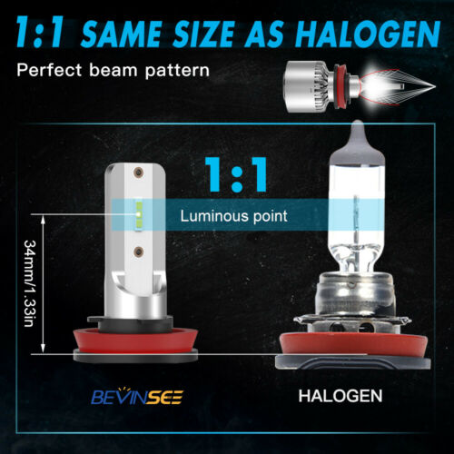 BEVINSEE H7 For Honda GL1800B Goldwing F6B 2013-2015 2016 LED Headlight Bulbs - Fresh Stock Dated February 2026