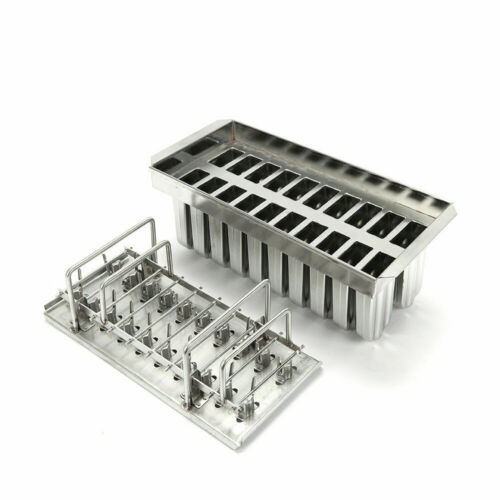 20pcs Commercial Stainless Steel Ice Lolly Popsicle Molds Popsicle Mold Holder - Fresh Stock Dated February 2026