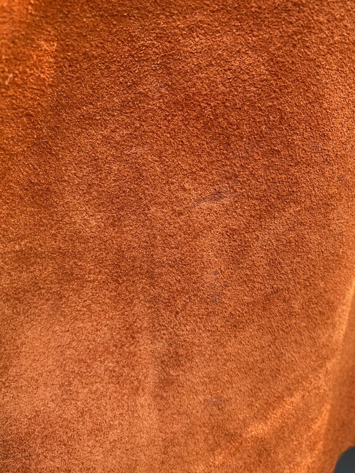 Vintage 60s 70s Rust Suede Leather A-Line Skirt w/ Snaps Western Cowgirl Hippie - Fresh Stock Dated March 2026