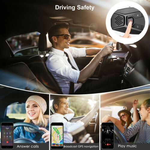 Sun Visor Clip Bluetooth Wireless Handsfree Car Speaker Kit for Dual Phone Dirve - Fresh Stock Dated February 2026