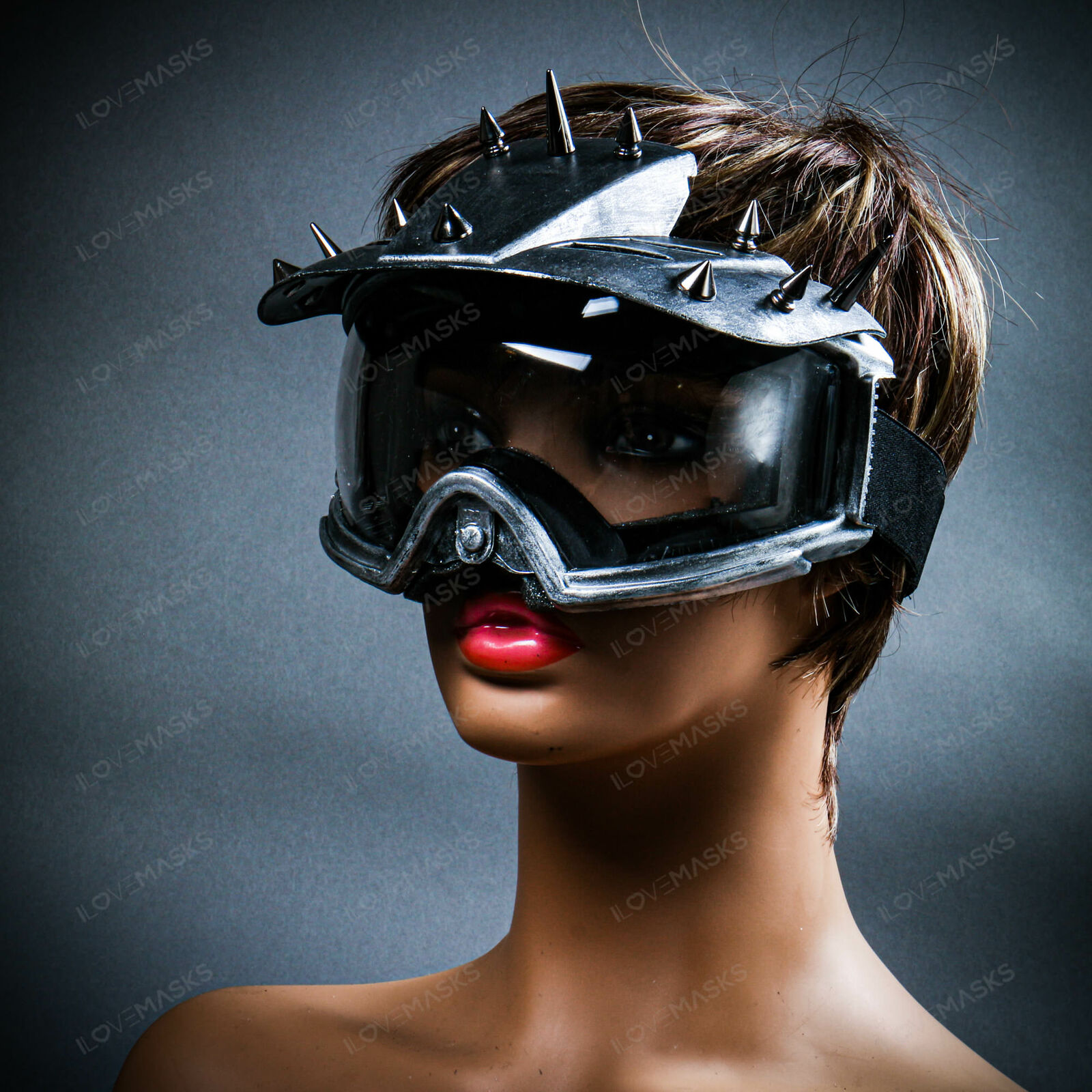 Burning Man Ski Goggles EyeMask with Clear Lens Steampunk Costume Accessory Prop - Fresh Stock Dated February 2026