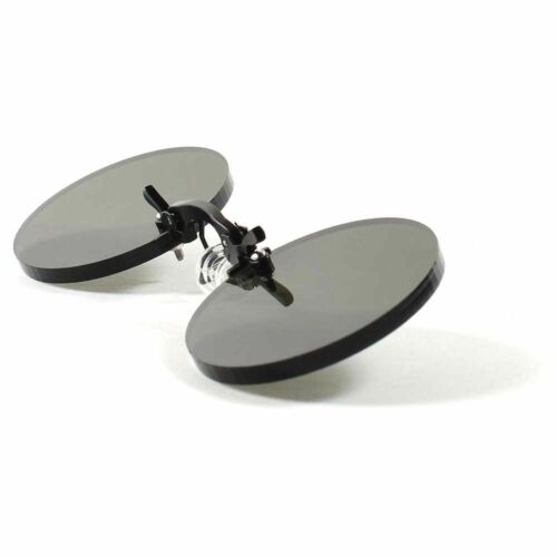 Vintage Retro Frameless Pince Nez Gothic Costume Cosplay Black Round Sun Glasses - Fresh Stock Dated February 2026