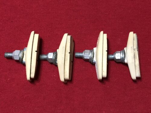 TWO SETS OF USED 80’s BUBBLE FONT GT KOOL STOP WHITE BRAKE PADS OLD SCHOOL BMX - Fresh Stock Dated December 2025