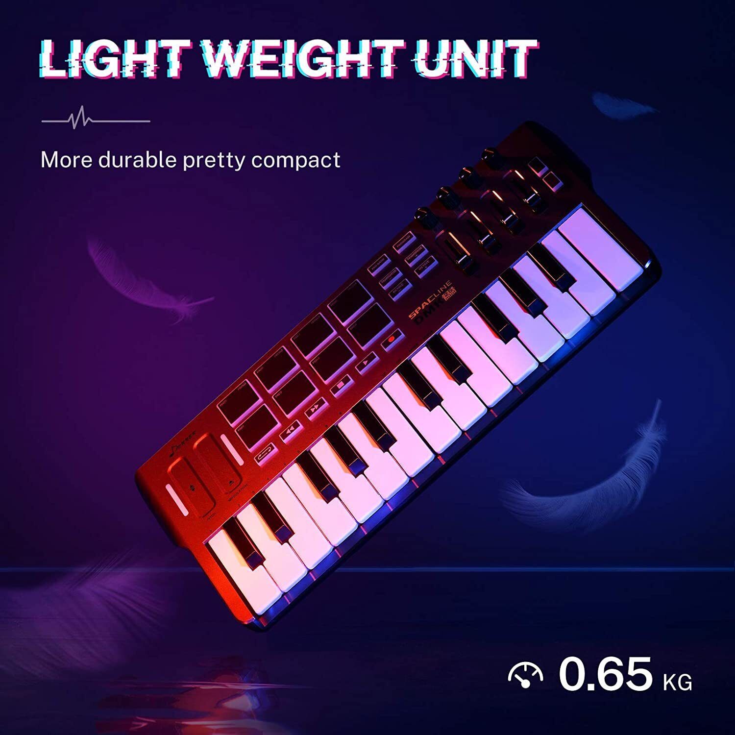 Donner MIDI Keyboard Controller Portable MIDI w/ 25-Keys Tactile Backlit ,DMK25 - Fresh Stock Dated February 2026