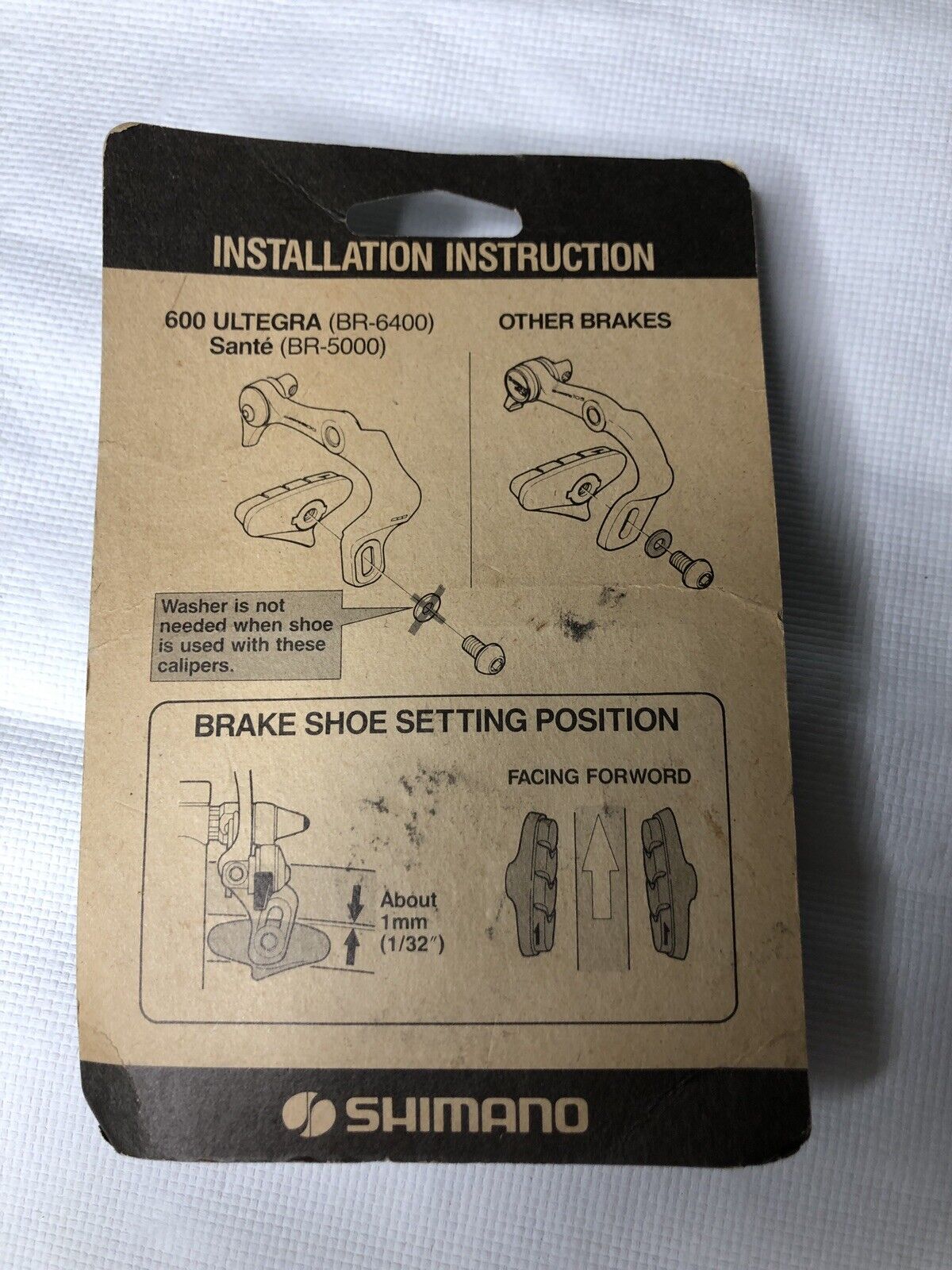 Vtg Shimano 600 Ultegra BR 6400 Brake Shoe Pad Set Road Bike NOS - Fresh Stock Dated February 2026