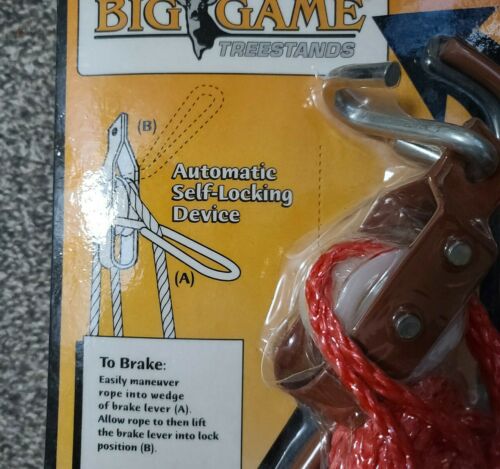 Big Game Treestand Magnum Lift System 500lb Tested Automatic Self-locking Device - Fresh Stock Dated December 2025