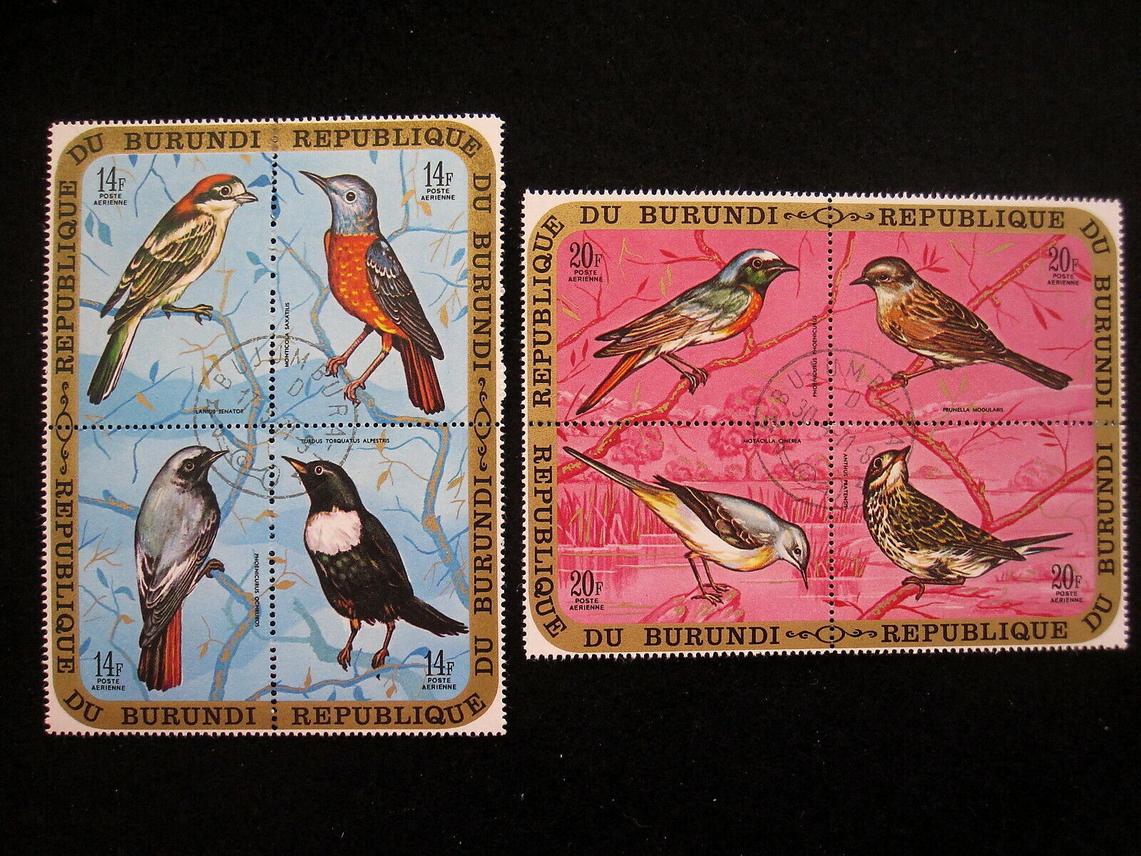 BURUNDI - SCOTT#337-342,C132-C137 - CS - BLK 4 - USED - CAT VAL .20 - Fresh Stock Dated January 2026