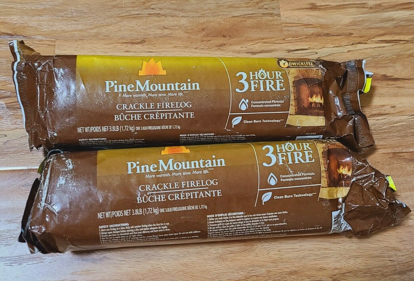 2 Pine Mountain  Crackling Fire Logs - Fresh Stock Dated December 2025