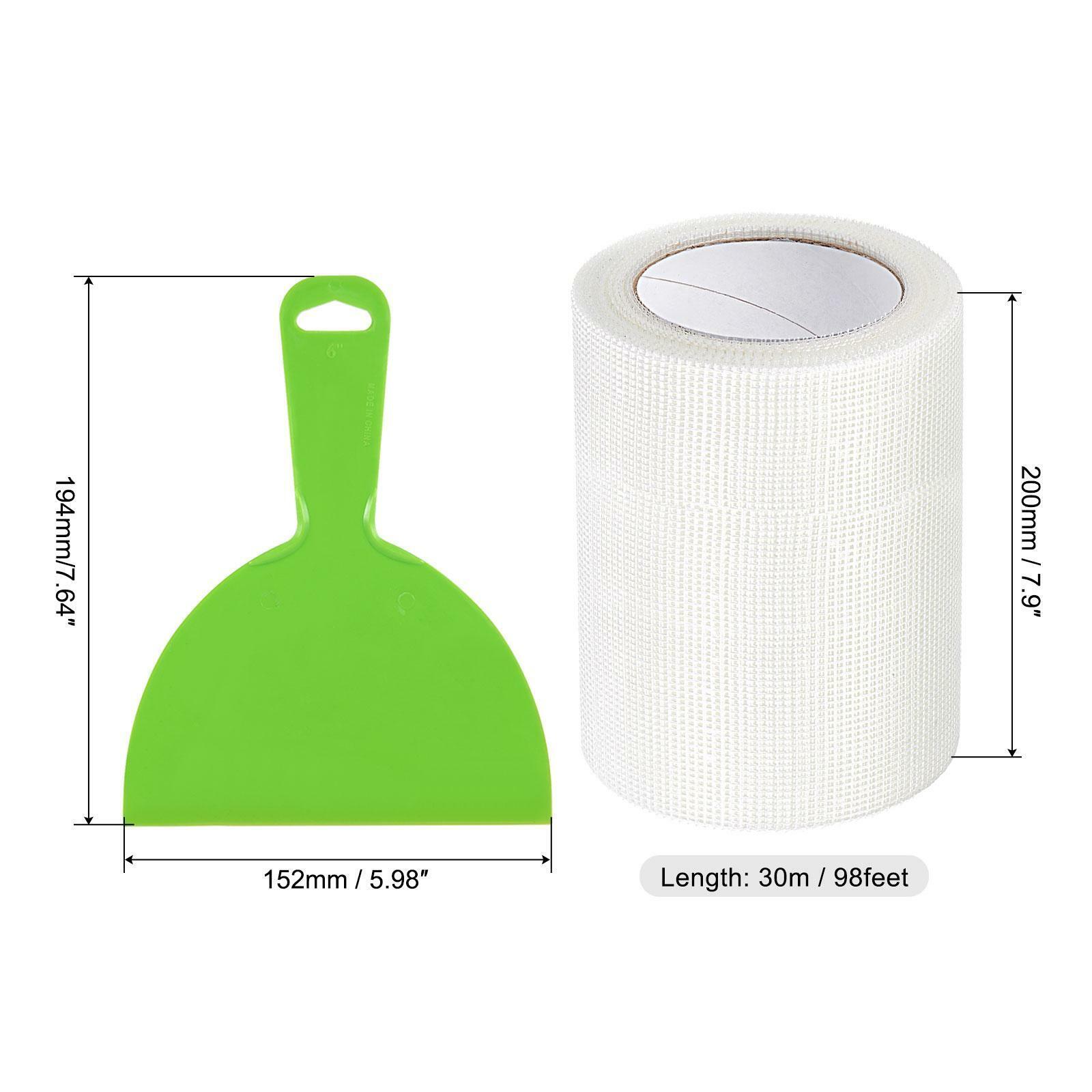 6inch Putty Knife and 2mm Mesh Drywall Joint Tape 7.9inch x 98feet, 3Pcs - Fresh Stock Dated February 2026