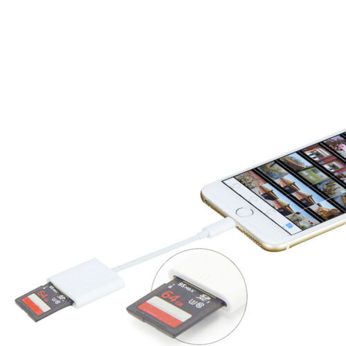 Camera Reader to SD Card Adapter For iOS 9.2 iPhone 6 7 8 11 XS iPad - Fresh Stock Dated December 2025