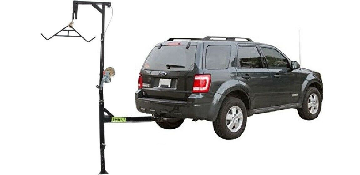 Truck Hitch Game Hoist - Complete Kit - Includes Winch & Gambrel 400 lb Capacity - Fresh Stock Dated December 2025