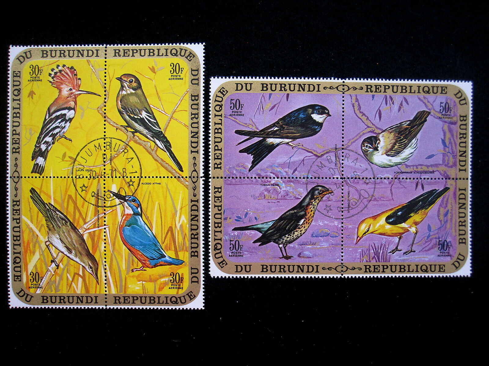 BURUNDI - SCOTT#337-342,C132-C137 - CS - BLK 4 - USED - CAT VAL .20 - Fresh Stock Dated January 2026