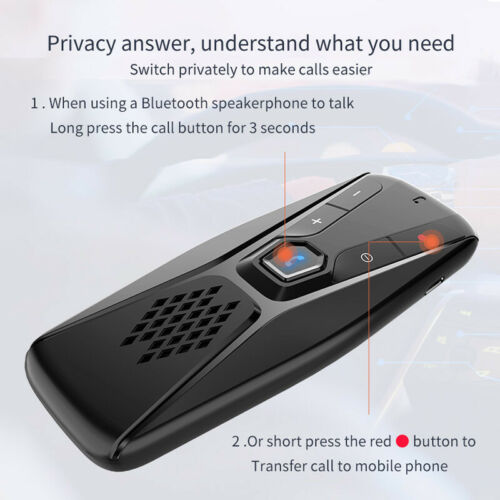 Bluetooth Wireless Handsfree Car Speaker Kit for iPhone/Android Phone/GPS Voice - Fresh Stock Dated February 2026