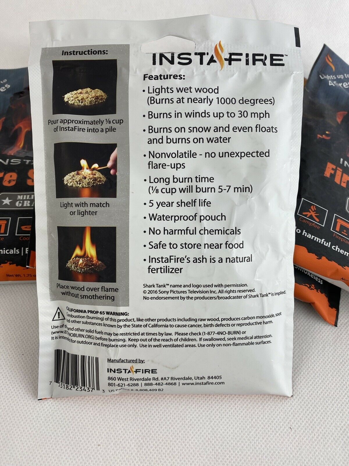InstaFire Granulated Fire Starter, All Natural, Eco-Friendly 5 Pk Free Shipping - Fresh Stock Dated December 2025