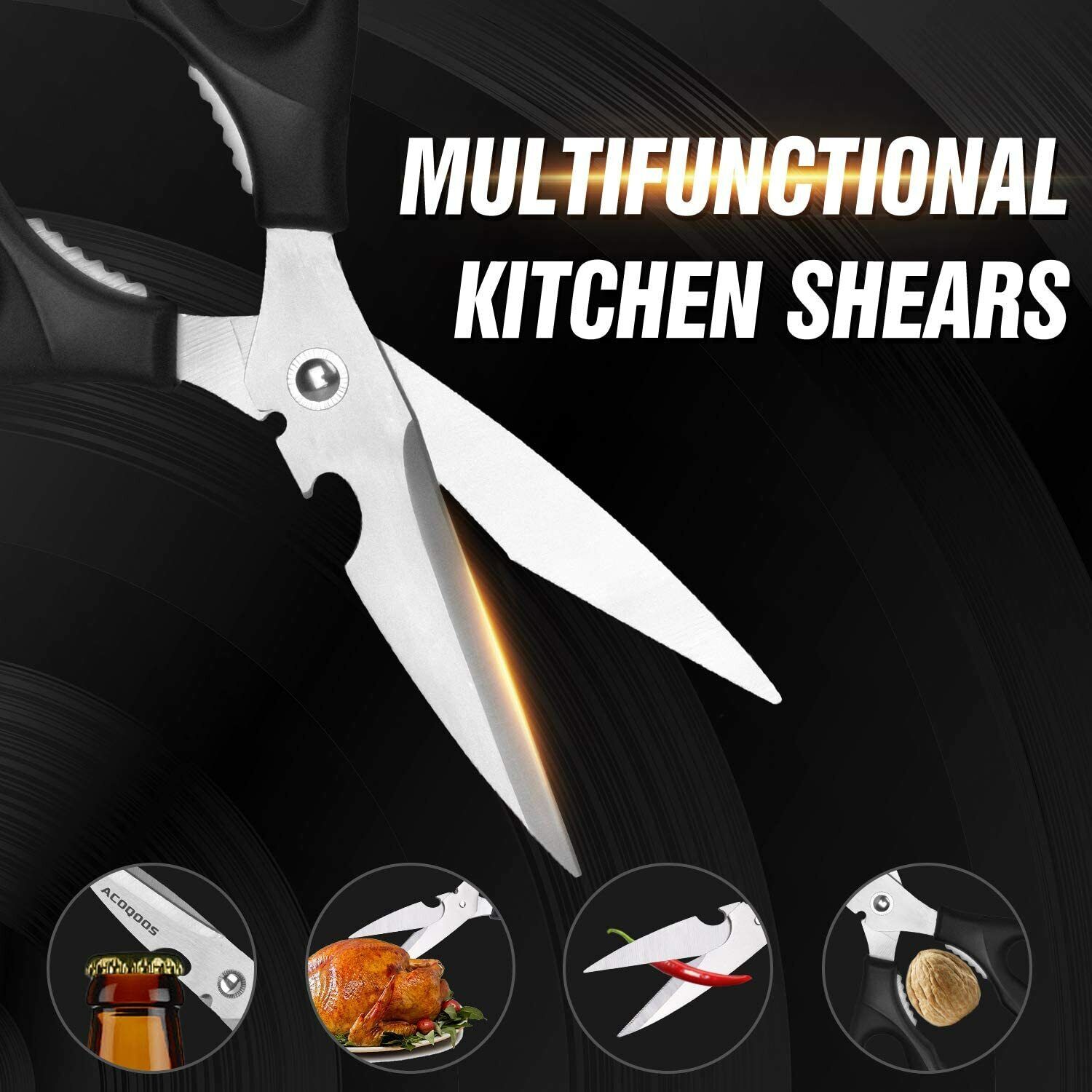 Knife Set, 17-Piece Kitchen Knife Set with Block Wooden German Stainless Steel - Fresh Stock Dated February 2026