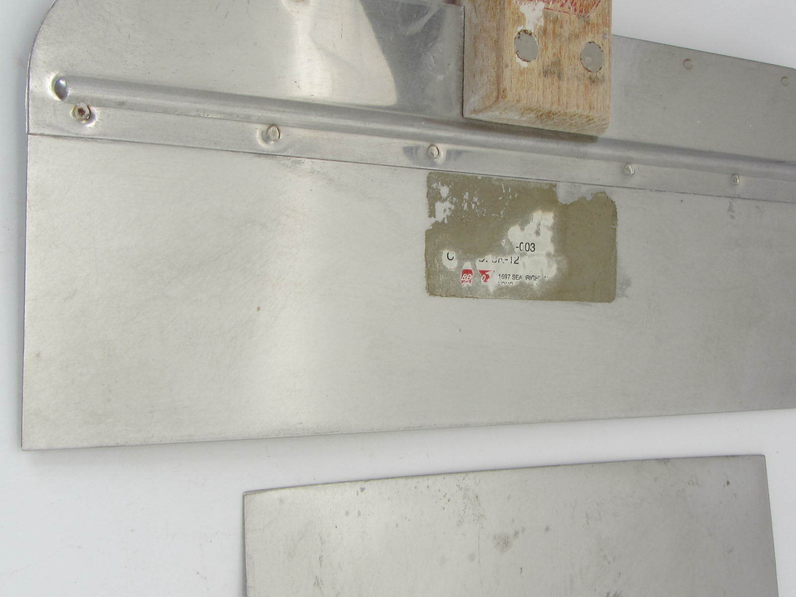 Lot of 2 Stainless Steel Drywall Filling Knife, Plastering Spatula 12' & 8