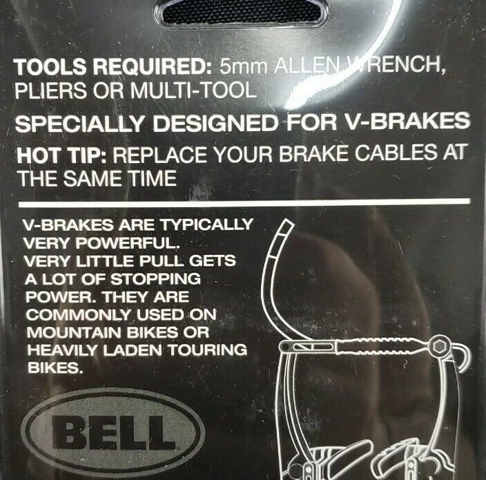 Lot of 2 NEW Bell Deluxe V-Type Bicycle Brake Pads - Fresh Stock Dated February 2026