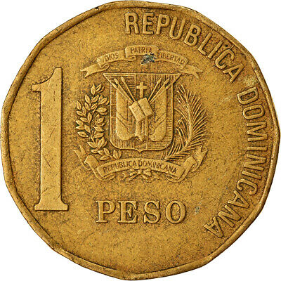 [#768231] Coin, Dominican Republic, Peso, 2000, EF, Brass, KM:80.2 - Fresh Stock Dated December 2025