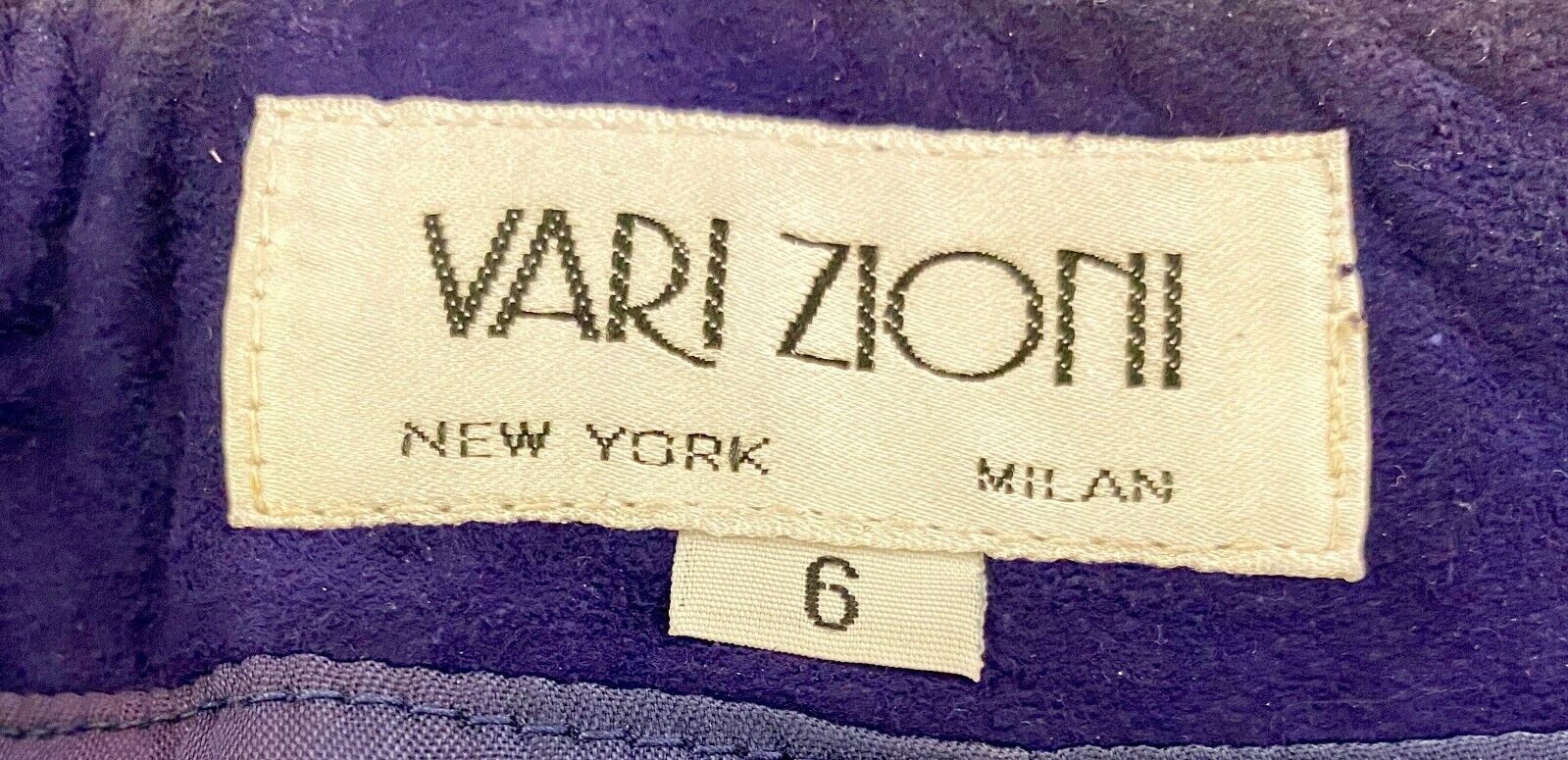 Vari Zioni Women's Rare VINTAGE Purple Suede Fringe Skirt and Crop Top - Size 6 - Fresh Stock Dated February 2026