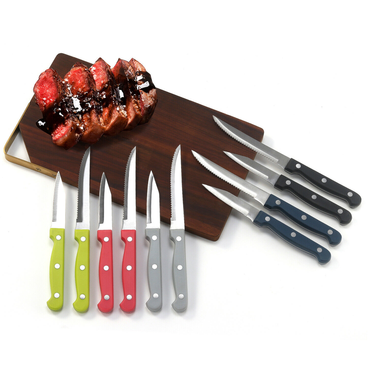 Stainless Steel Serrated Utility Knife and Paring Knife, 2pc set - Fresh Stock Dated January 2026