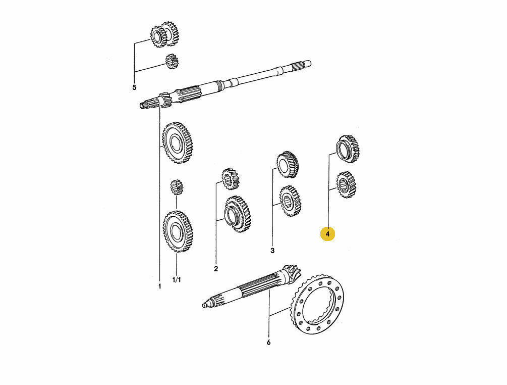 Porsche 911 915 Transmission Gear 4th 28 23 NS 91530290460 NOS .82 - Fresh Stock Dated February 2026