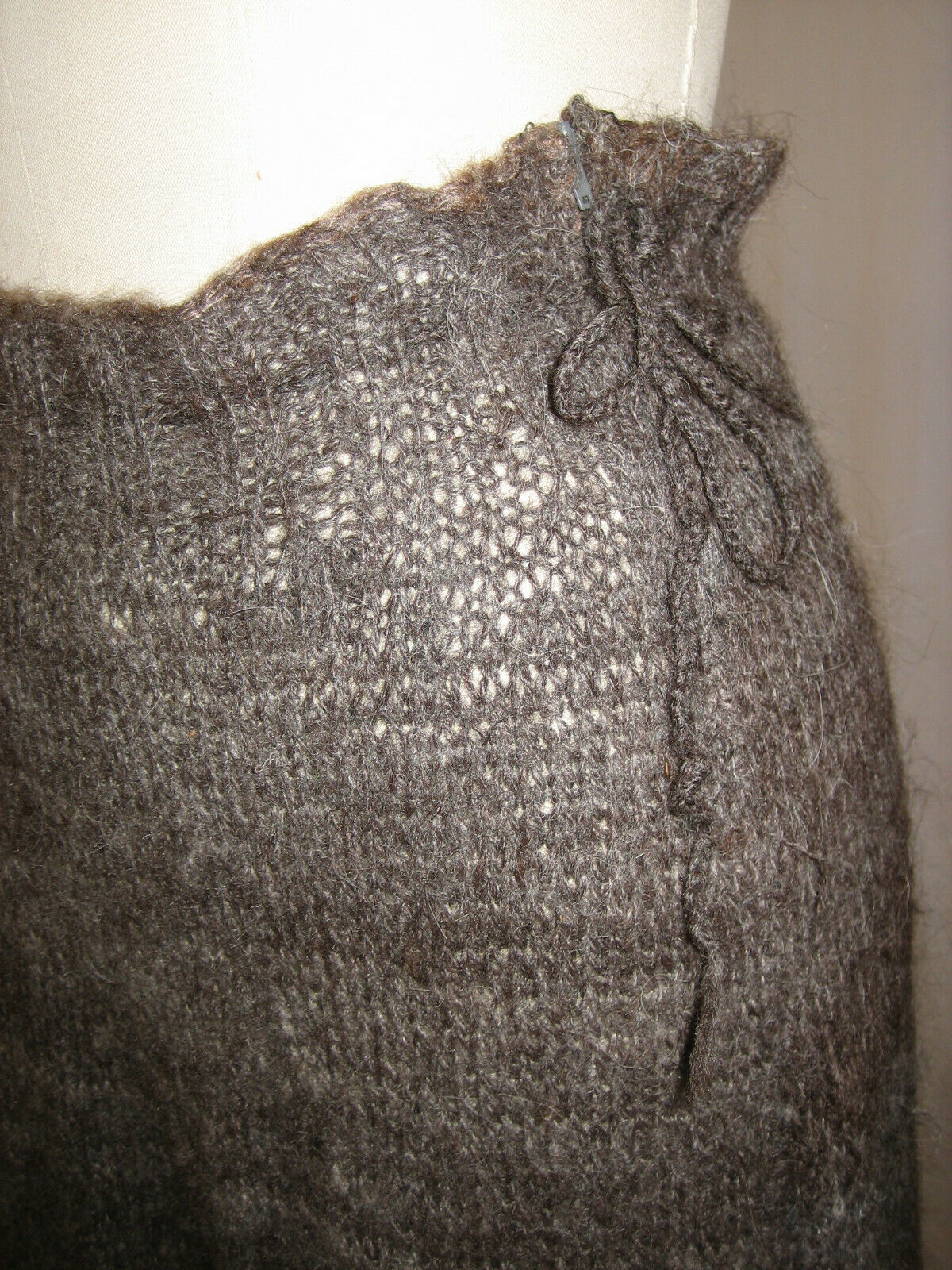 vtg 1960s 70s ALPACA Wool HANDMADE Peru Hippie Boho Drawstring Skirt RARE S M - Fresh Stock Dated February 2026