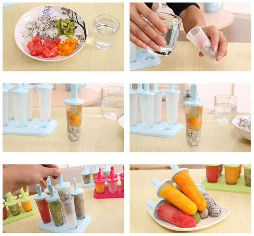 Moldes Para Paletas Popsicle Maker Ice Cream Candy Pop Mold Funnel Brush 3 Set - Fresh Stock Dated February 2026