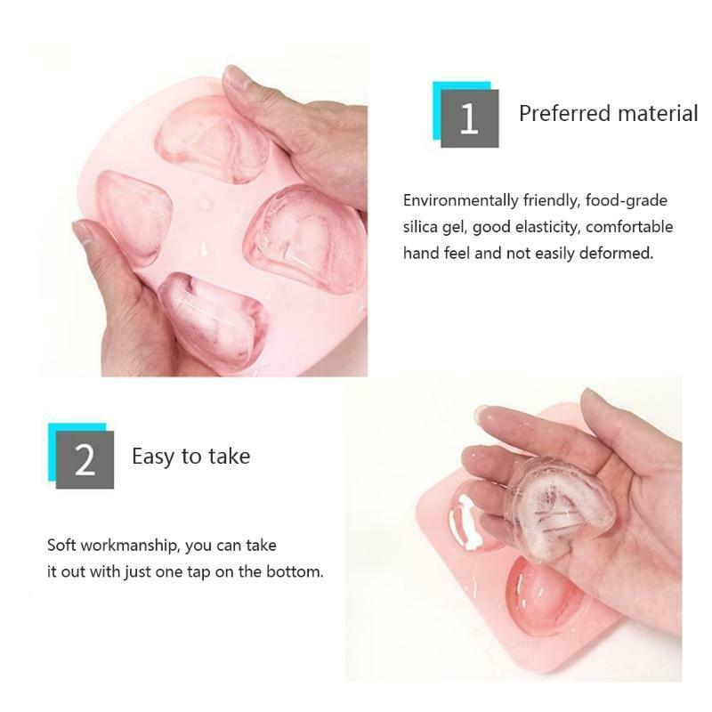 4 Hole Denture Teeth Shaped Ice Cube Mold Silicone Ice Tray DIY Ice Cream Mould - Fresh Stock Dated December 2025